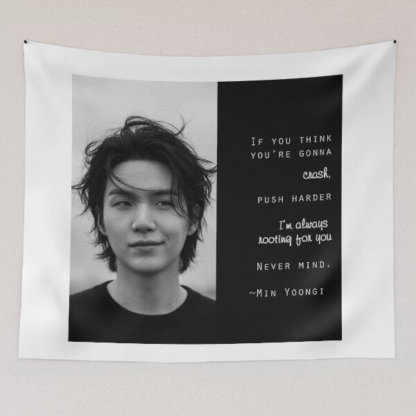 Item preview, Never mind Min Yoongi quote lyrics designed and sold by Lexipinkwood.