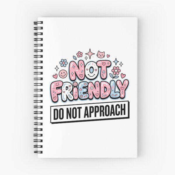 Item preview, Not Friendly Do Not Approach - Kawaii Warning designed and sold by dudelinart.
