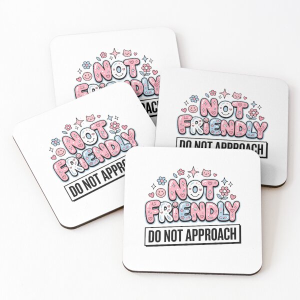 Item preview, Not Friendly Do Not Approach - Kawaii Warning designed and sold by dudelinart.