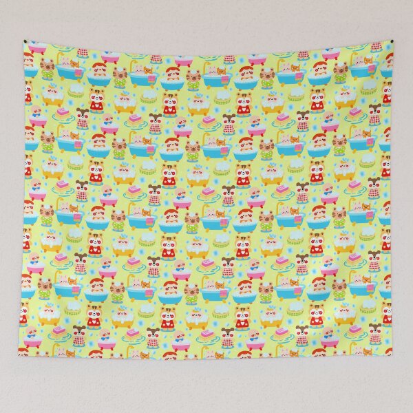 Item preview, Bubbly Bath Time Seamless Pattern designed and sold by KJackArtwork.