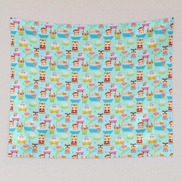Item preview, Bubbly Bath Time Seamless Pattern designed and sold by KJackArtwork.