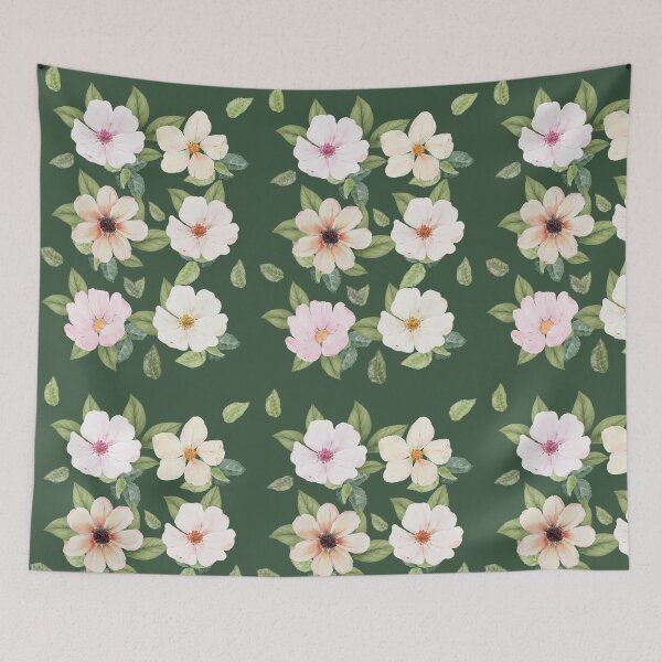 Item preview, Dark Botanical Floral Pattern | Watercolor Wildflower Aesthetic designed and sold by Creativ_Design.