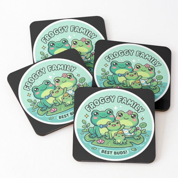 Item preview, Frog Family – Cute Cartoon Frog Adventure & Cozy Nature Design designed and sold by ArtsyExplorer.