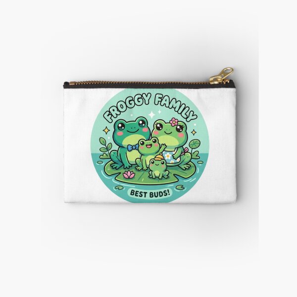 Item preview, Frog Family – Cute Cartoon Frog Adventure & Cozy Nature Design designed and sold by ArtsyExplorer.