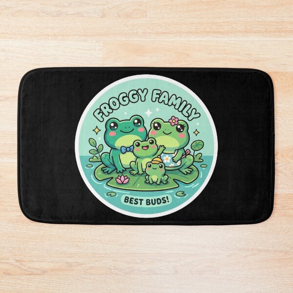 Item preview, Frog Family – Cute Cartoon Frog Adventure & Cozy Nature Design designed and sold by ArtsyExplorer.
