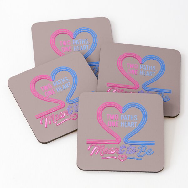 Item preview, Meant To Be – Parallel Hearts Neon Love Design, Soulmate Connection Illustration for Couples designed and sold by JagrDesigns.