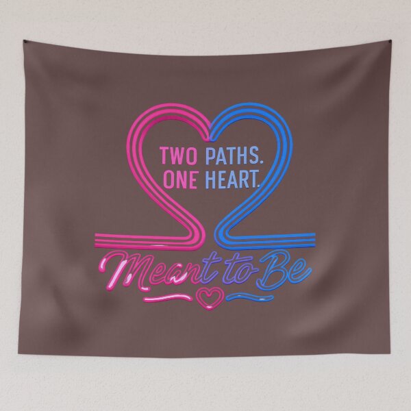 Item preview, Meant To Be – Parallel Hearts Neon Love Design, Soulmate Connection Illustration for Couples designed and sold by JagrDesigns.