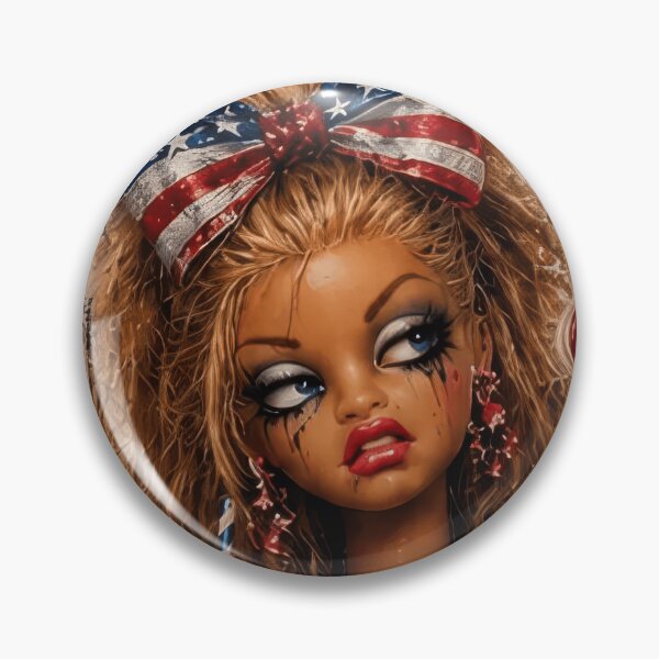 Item preview, Funny 4th Of July Doll Face Stars Stripes And Side Effects - designed and sold by EdificaturasArt.