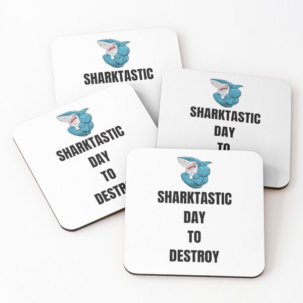 Item preview, SHARKTASTIC DAY TO DESTROY Gym motivation designed and sold by DailyQuestPrint.