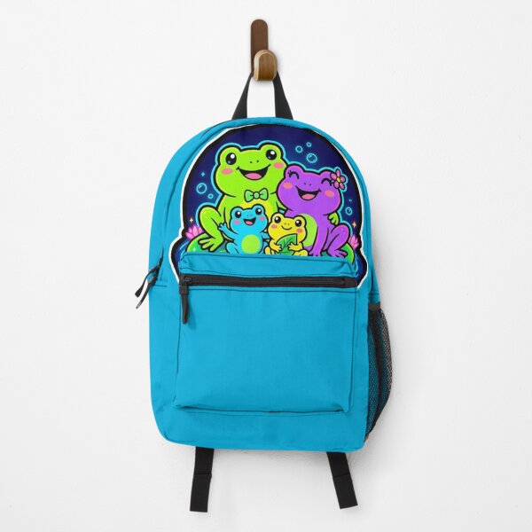 Item preview, Neon Frog Family – Cute Cartoon Frog Adventure & Cozy Nature Design designed and sold by ArtsyExplorer.