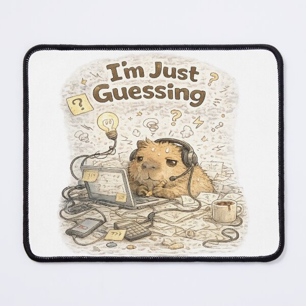Item preview, Chaos Capybara – I’m Just Guessing | Chaotic Kawaii Capybara designed and sold by Clothes With Smiling Animals Walt Gral.