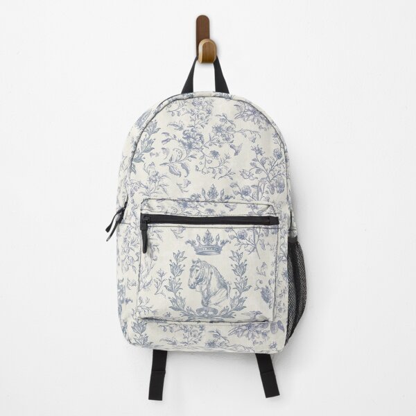 Item preview, Classy Elegant Vintage Blue Horse Equestrian Floral Toile designed and sold by tanjica.
