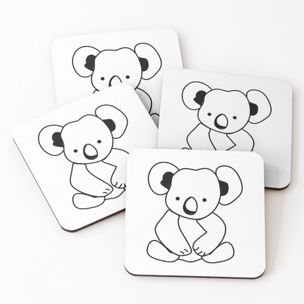 Item preview, Koala black and white cute animal designed and sold by fluffyfamcraft.