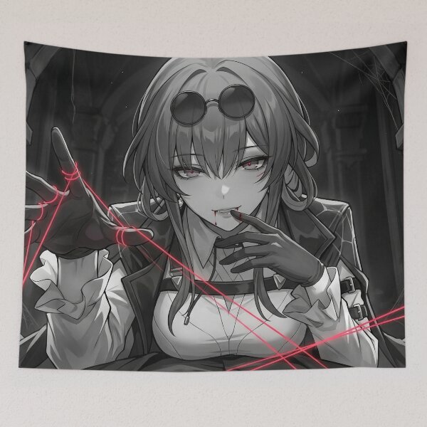 Item preview, Kafka // Honkai: Star Rail Illustration - Monochrome Gothic Vampire Mommy Anime Art designed and sold by Astraphyllia.
