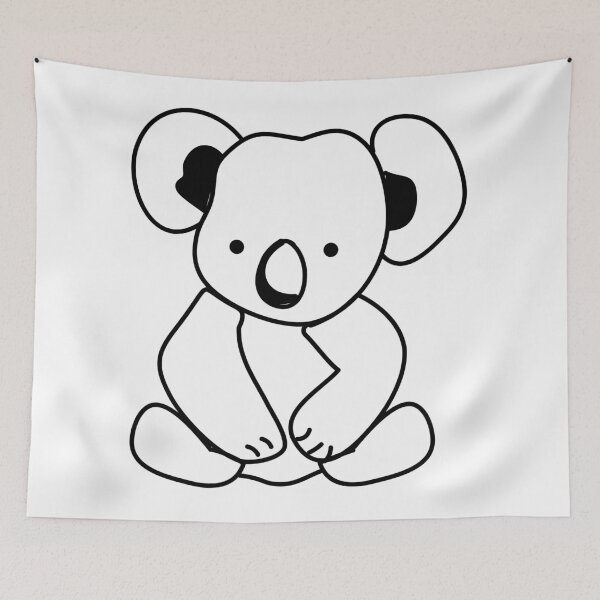 Item preview, Koala black and white cute animal designed and sold by fluffyfamcraft.