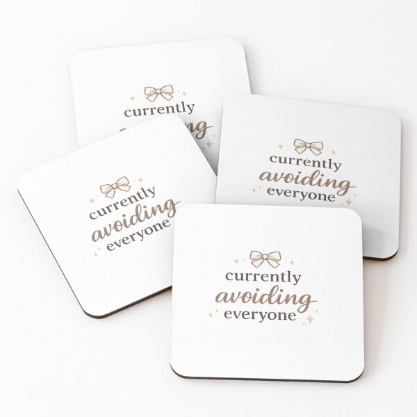 Item preview, Currently Avoiding Everyone | Introvert Aesthetic Minimal Quote Design designed and sold by AeraArts.