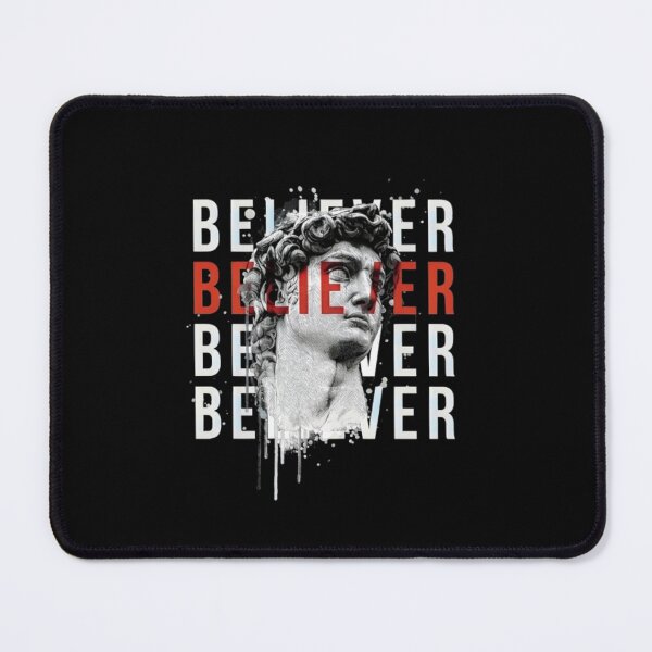 Item preview, Believer Statue Design - Modern Motivational Typography Art designed and sold by Rangmanch.