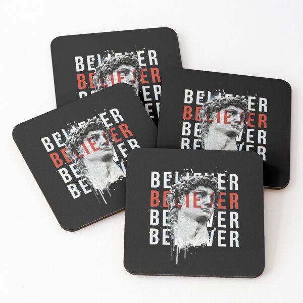 Item preview, Believer Statue Design - Modern Motivational Typography Art designed and sold by Rangmanch.