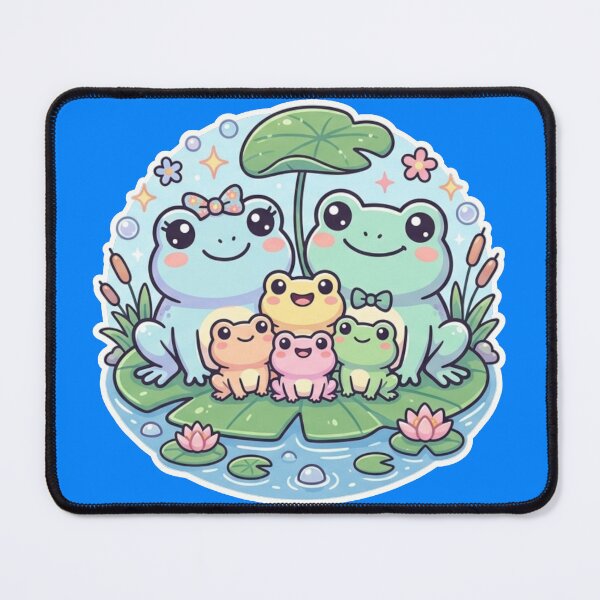 Item preview, Frog Family – Cute Cartoon Frog Adventure & Cozy Nature Design Pastel designed and sold by ArtsyExplorer.