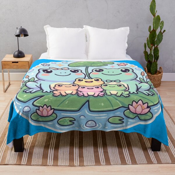 Item preview,  Frog Family – Cute Cartoon Frog Adventure & Cozy Nature Design Pastel designed and sold by ArtsyExplorer.