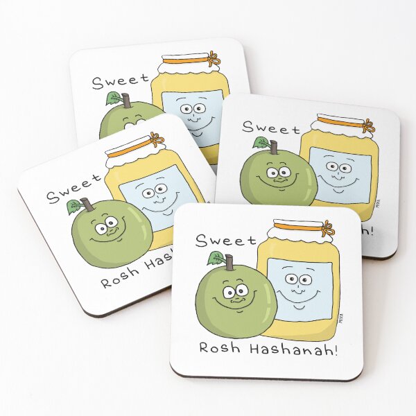 Item preview, Sweet Rosh Hashanah – Cute Apple and Honey Jar Jewish New Year designed and sold by MyxaART.