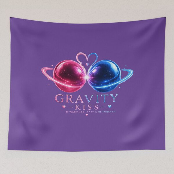 Item preview, Gravity Kiss – Cosmic Attraction Love Design, Romantic Celestial Connection Illustration for Couples designed and sold by JagrDesigns.
