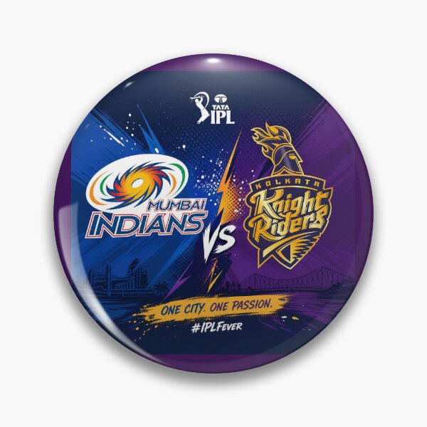 Item preview, Mumbai Indians vs Kolkata Knight Riders – IPL Fever Rivalry Tee designed and sold by Crick-Art.