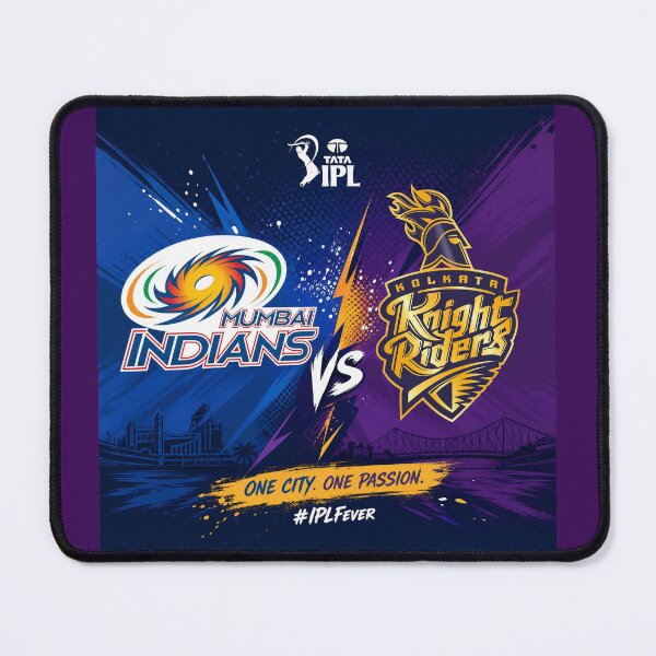 Item preview, Mumbai Indians vs Kolkata Knight Riders – IPL Fever Rivalry Tee designed and sold by Crick-Art.