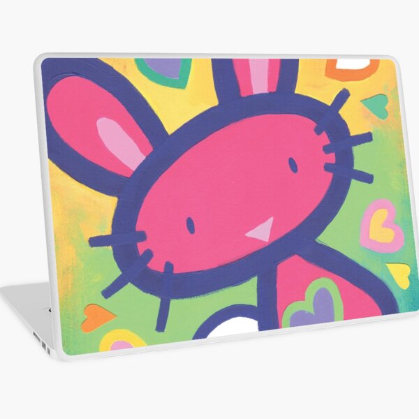 Raspberry Love Bunny Laptop Skin