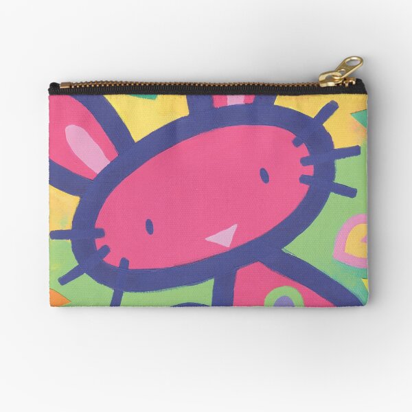 Raspberry Love Bunny Zipper Pouch