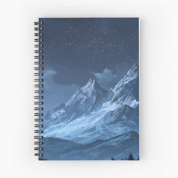Item preview, Dragon Mountains Snowy Peakes At Starry Night designed and sold by GrinGalore.