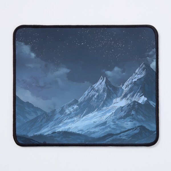 Item preview, Dragon Mountains Snowy Peakes At Starry Night designed and sold by GrinGalore.