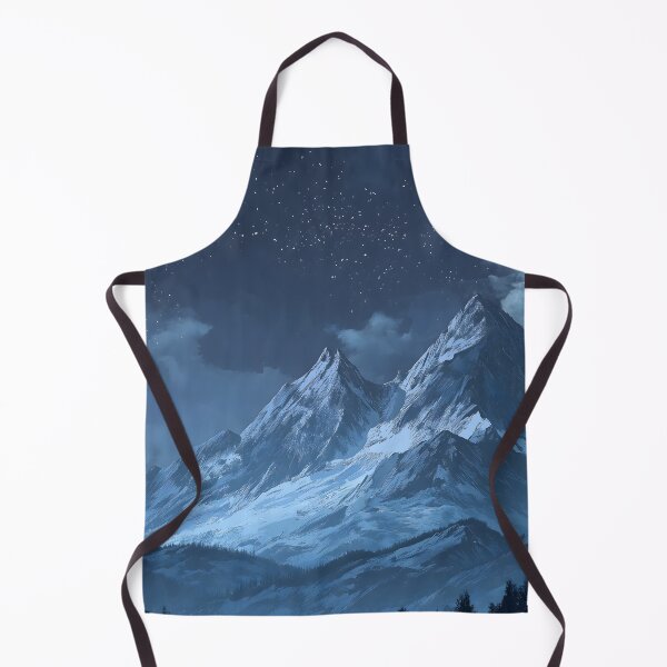 Item preview, Dragon Mountains Snowy Peakes At Starry Night designed and sold by GrinGalore.