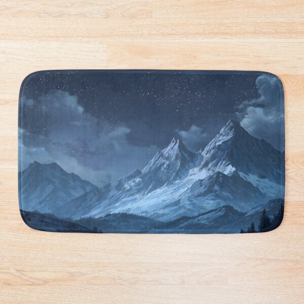 Item preview, Dragon Mountains Snowy Peakes At Starry Night designed and sold by GrinGalore.