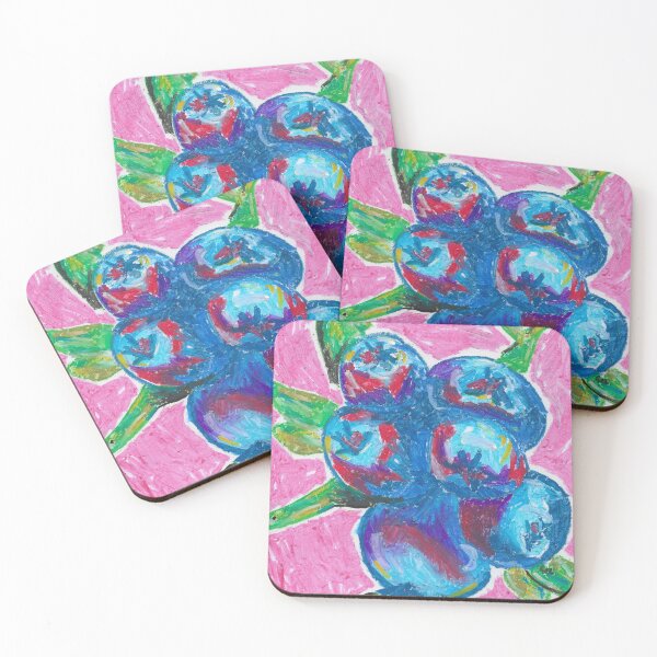 Item preview, Blueberries Harvest - Oil Pastel Art designed and sold by HettyART.