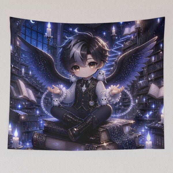 Item preview, Gothic Angel of the Midnight Library designed and sold by sigmaartstudio.