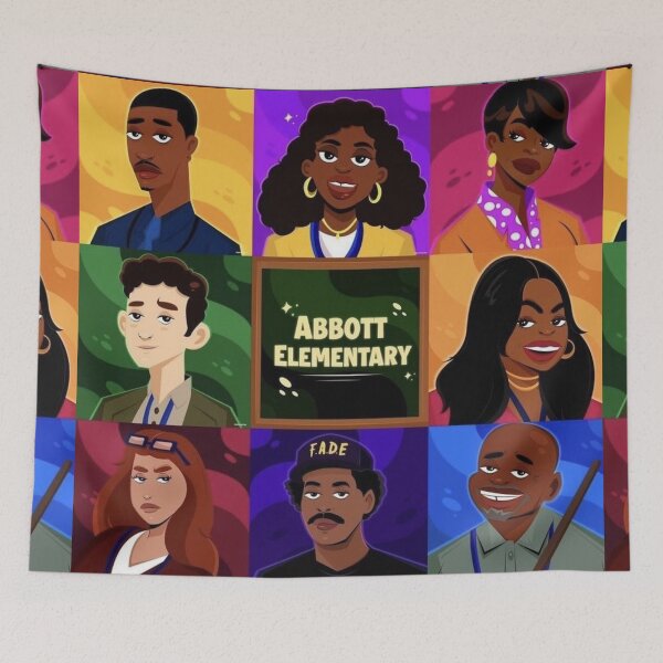 Item preview, Abbot Elementary School Portaits Cast Sitcom Graphic Cartoon designed and sold by tracynguyen23.