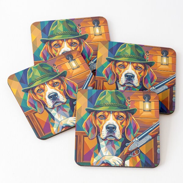 Item preview, Beagle hunting dog pop art portrait designed and sold by Pfotenfaden.