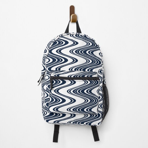Item preview, Classic Blue Waves Pattern - Vertical Wavy Line River Flow Art designed and sold by K Design Store.