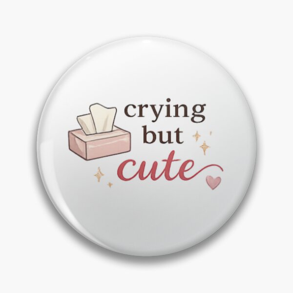 Item preview, Crying But Cute | Sad Girl Aesthetic Minimal Quote Design designed and sold by AeraArts.
