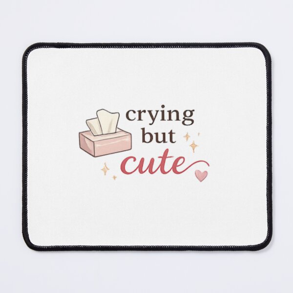 Item preview, Crying But Cute | Sad Girl Aesthetic Minimal Quote Design designed and sold by AeraArts.