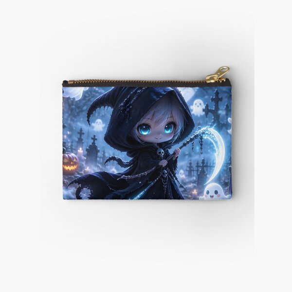 Item preview, Tiny Grim Reaper Spooky Cute Halloween Art Print designed and sold by sigmaartstudio.