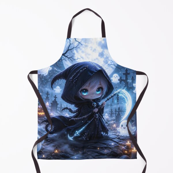 Item preview, Tiny Grim Reaper Spooky Cute Halloween Art Print designed and sold by sigmaartstudio.