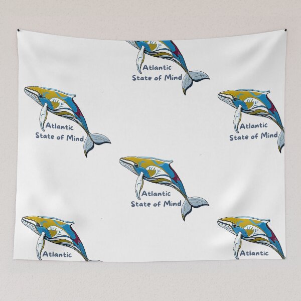 Item preview, Atlantic State of Mind — Whale Art Ocean Illustration | Coastal Summer designed and sold by lapinu.