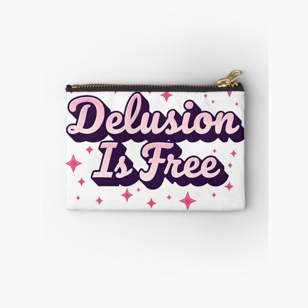Item preview, Delusion Is Free – Funny Delulu Quote | Cute Girly Aesthetic Script Sticker & T‑Shirt designed and sold by Nene's design.