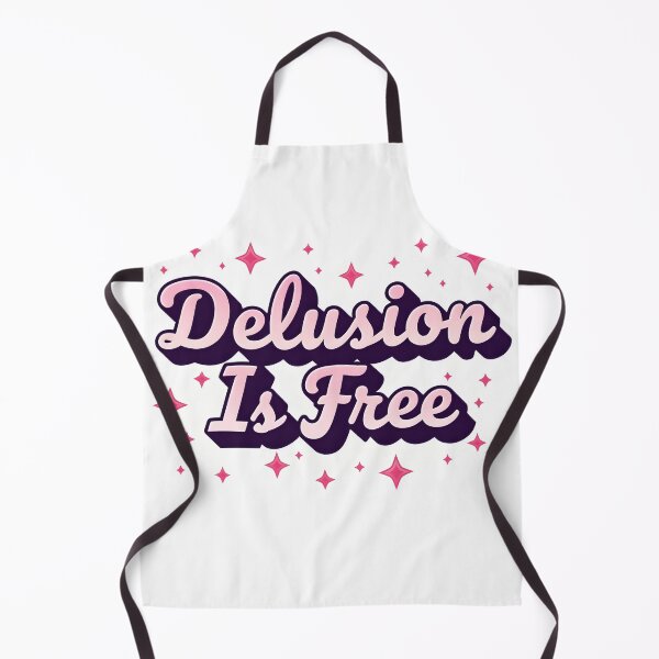 Item preview, Delusion Is Free – Funny Delulu Quote | Cute Girly Aesthetic Script Sticker & T‑Shirt designed and sold by Nene's design.
