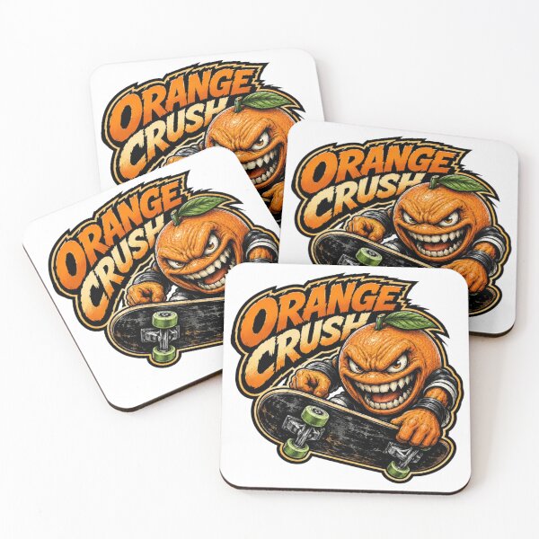 Item preview, Orange Crush Skateboarding Graphic – Angry Orange Cartoon Streetwear Design designed and sold by SplashPixel.