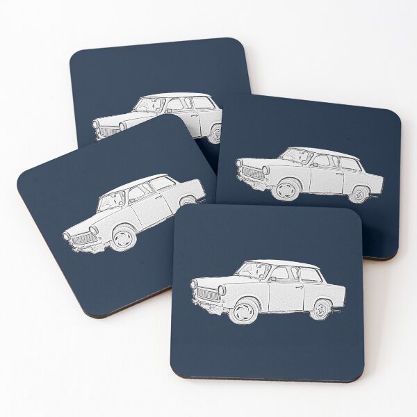 Item preview, Trabant "Trabbi" classic car monochrome designed and sold by soitwouldseem.