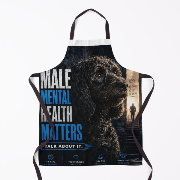 Item preview, Male Mental Health Matters - Talk About It Inspirational Dog Art designed and sold by Cockapoo Society.