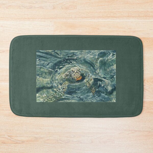 Item preview, Honu with Leaf - Watercolor designed and sold by FaireWaveArt.